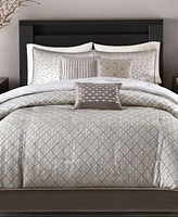 Madison Park Biloxi Jacquard Geometric 7 Pc. Comforter Sets