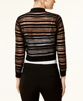 Calvin Klein Sheer-Stripe Shrug Cardigan