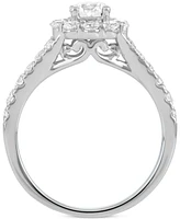 Diamond Halo Bridal Set (2 ct. t.w.) in 14k White Gold