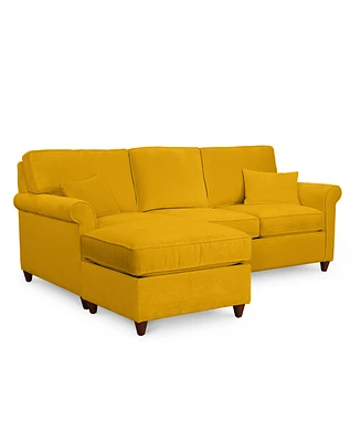 Lidia 82" Fabric 2-Pc. Reversible Chaise Sectional Sofa with Storage Ottoman - Custom Colors, Created for Macy's