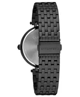 Caravelle Designed by Bulova Women's Black Stainless Steel Bracelet Watch 38mm