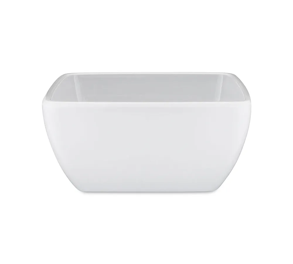 Q Squared Diamond Square 5" Melamine Cereal Bowls, Set Of 4