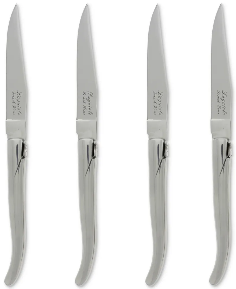 French Home Laguiole Connoisseur Stainless Steel Steak Knives, Set of 4