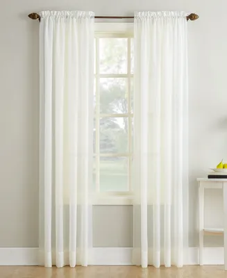 Crushed Sheer Voile Rod Pocket Curtain Panel