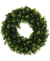 Pure Garden Faux Boxwood 12" Wreath