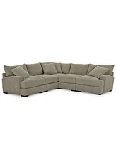 Closeout! Rhyder 5-Pc. Fabric Sectional Sofa with Armless Chair, Created for Macy's