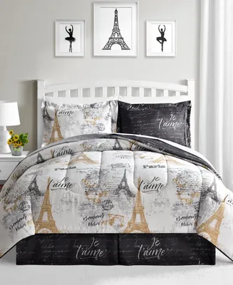 Fairfield Square Collection Paris Gold Reversible 8 Pc. Comforter Sets, Created for Macy's
