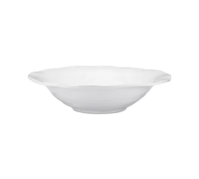 Q Squared Ruffle Melamine Round Shallow Serving Bowl