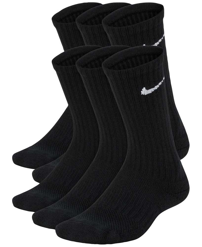 Nike Big Kids' Cushioned Crew Socks, 6 Pairs