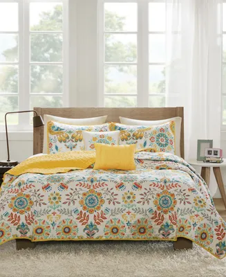 Intelligent Design Nina Floral 5-Pc. Quilt Set, Full/Queen