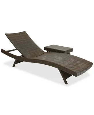 Monterey Outdoor Chaise Lounge and Table Set