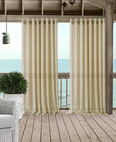 Elrene Carmen Sheer 114" x 84" Extra-Wide Indoor/Outdoor Grommet Curtain Panel with Tieback