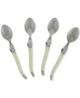 French Home Laguiole Faux Ivory Coffee Spoons, Set of 4