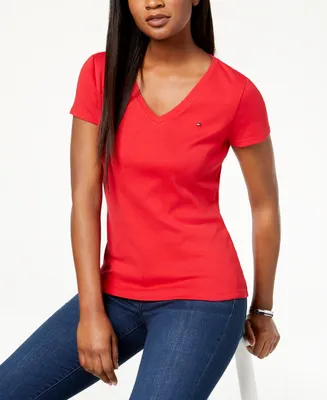 Tommy Hilfiger Women's V-Neck T-Shirt, Created for Macy's