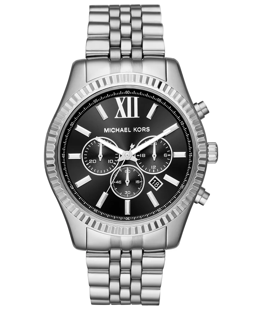 Michael Kors Men's Chronograph Lexington Stainless Steel Bracelet Watch 44mm