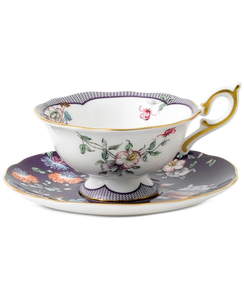 Wedgwood Wonderlust Midnight Crane Teacup & Saucer