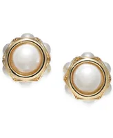 Charter Club Gold-Tone Imitation Pearl Stud Earrings, Created for Macy's