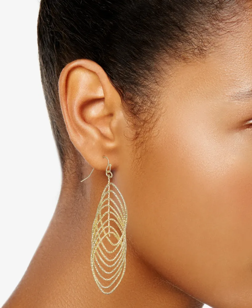 I.n.c. International Concepts Navette Multi-Ring Drop Earrings, Created for Macy's