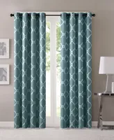 Madison Park Saratoga Fretwork Print Grommet Top Window Curtain Panel