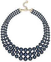 Charter Club Imitation Pearl Three-Row Collar Necklace