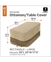 Large Rectangle Ottoman Side Table Cover