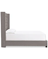 Closeout! Grey Monroe Ii Upholstered Queen Bed, Created for Macy's