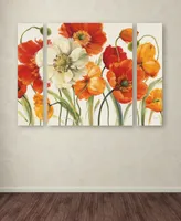 Lisa Audit 'Poppies Melody I' Multi Panel Art Set Large