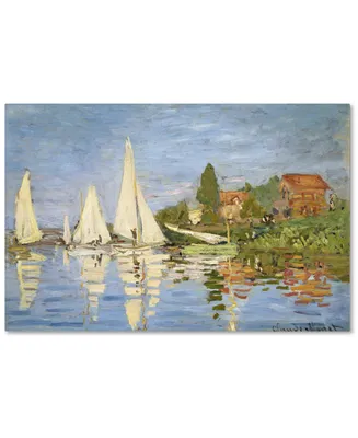 Claude Monet 'Regatta at Argenteuil' 30" x 47" Canvas Art Print