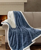 Madison Park Elma Embossed Plush Throw, 60" x 70"