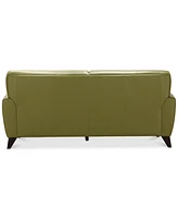 Myia 82" Tufted Back Leather Sofa, Created for Macy's