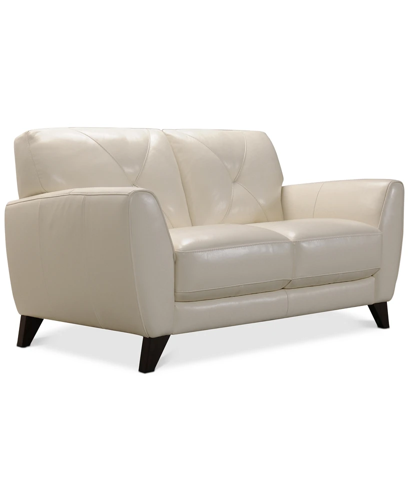 Myia 62" Leather Loveseat, Created for Macy's