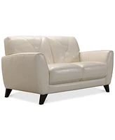 Myia 62" Leather Loveseat, Created for Macy's