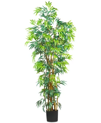 Nearly Natural 6' Artificial Curved Bamboo Tree
