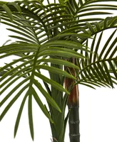 Nearly Natural 5.5' Indoor/Outdoor Uv-Resistant Artificial Double Robellini Palm Tree