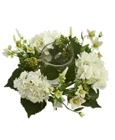 Nearly Natural Hydrangea Artificial Candelabrum Arrangement