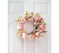 Nearly Natural 24" Artificial Cherry Blossom Wreath