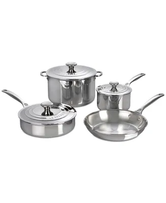 Le Creuset 7 Piece 3-Ply Stainless Steel Cookware Set
