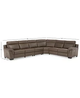 Closeout! Julius Ii -Pc. Leather Sectional Sofa With Power Recliners, Headrests & Usb Outlet