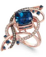 Le Vian Crazy Collection Deep Sea Blue Topaz (5-3/8 ct. t.w.) and Diamond (3/4 Ring 14k Rose Gold