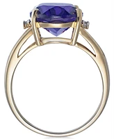 Amethyst (5 ct. t.w.) and Diamond Accent Oval Ring 14k Gold (Also Available Mystic Topaz, Blue & Prasolite)