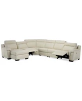 Julius Ii Leather Power Reclining Sectional Sofa Collection With Power Headrests Usb Power Outlet Created For Macys