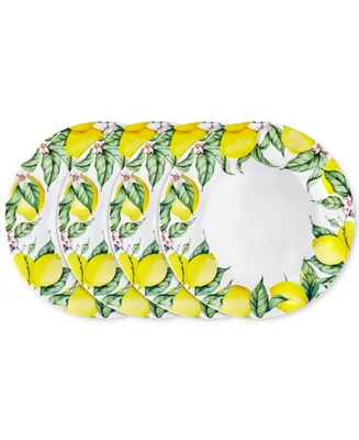 Q Squared Limonata 4-Pc. Melamine 10.5" Dinner Plate Set