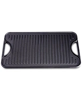 Victoria Cast Iron Large Reversible 18.5" x 10" Rectangular Griddle