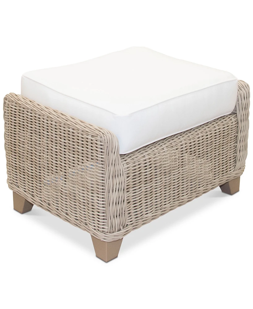 Willough Outdoor Ottoman, with Sunbrella Cushion, Created for Macy's