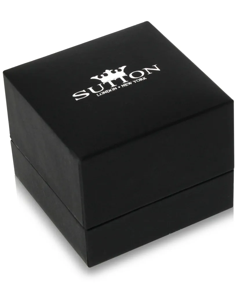 Sutton by Rhona Sutton Men's Gold-Tone Stainless Steel & Cubic Zirconia Mismatch Small Hoop Earrings s