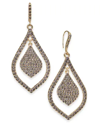 I.n.c. International Concepts Gold-Tone Crystal Drop Earrings, Created for Macy's