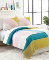 Ampersand By Makers Collective Modshapes Cotton Reversible Quilt Set Collection