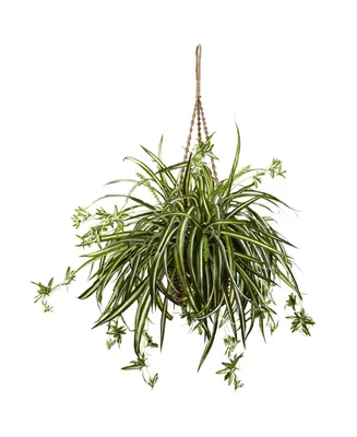Nearly Natural Spider Artificial Plant Hanging Basket