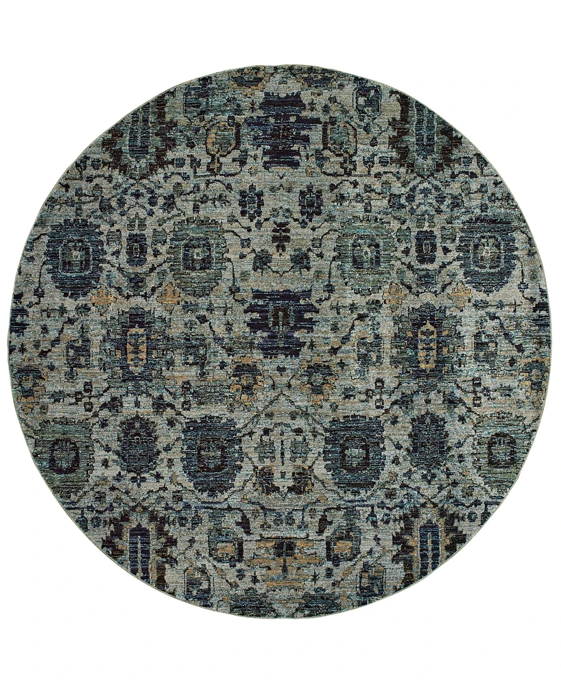 Oriental Weavers Andorra Amizade Blue 7' 10" Round Area Rug