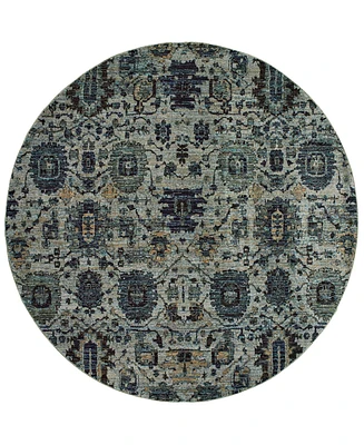 Oriental Weavers Andorra Amizade Blue 7' 10" Round Area Rug